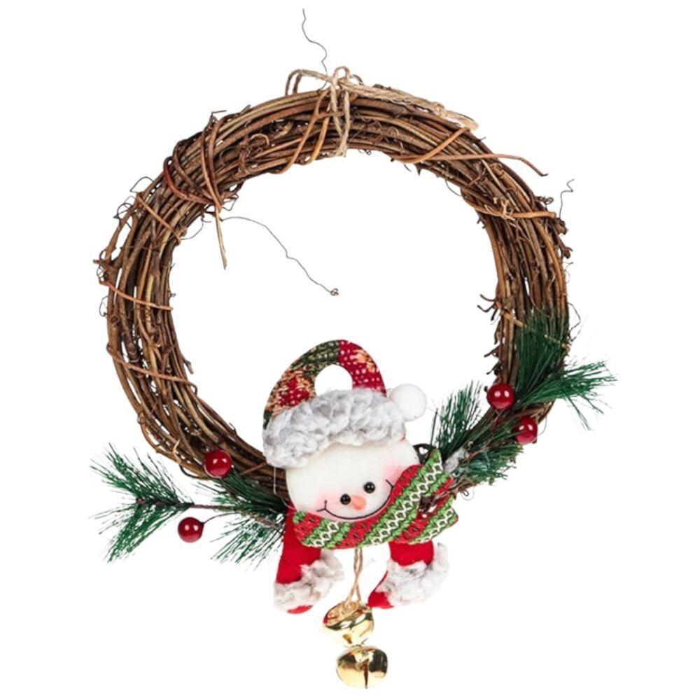 Guirlanda Natalina 25cm Com Boneco: O Toque Mágico Para Sua Decoração Festiva - 2