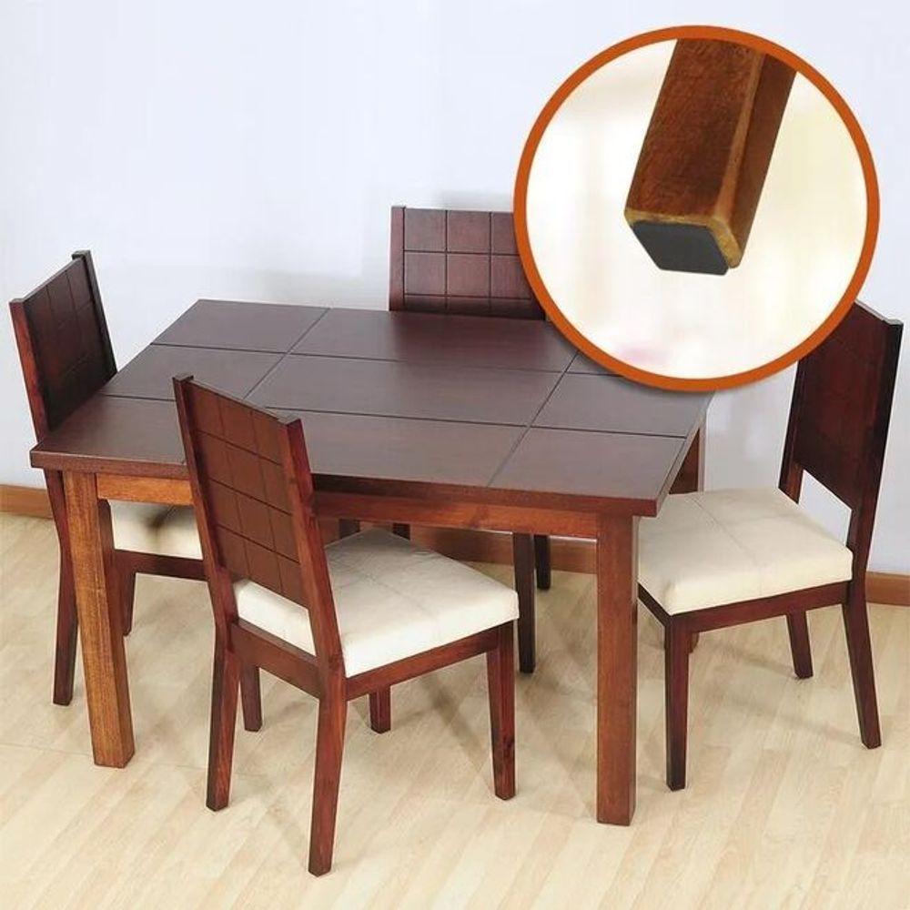 Feltro Protetor: Kit Elegante Com 12 Guarnições Quadradas Para Móveis - Preto - 2