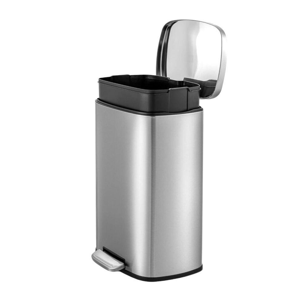 Lixeira Inox Retangular Com Pedal 12l - Estilo E Praticidade Para Seu Espaço - 6
