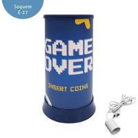 Luminária Gamer Hug Azul - Edição Game Over: Luz E Estilo Para Seus Games! - 2