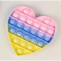 Coração Arco-íris: Paleta Mágica De Pop It Para Relaxamento E Diversão! - 1