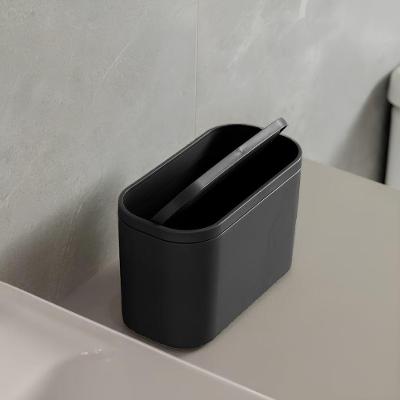 Lixeira Basculante Compacta 1l Preta - Estilo Moderno E Praticidade Para Todos Os Ambientes