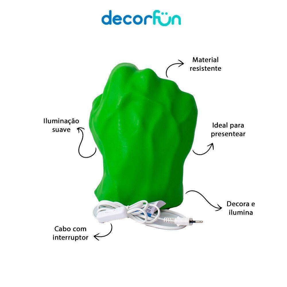 Luminária Led Hulk - Iluminação Poderosa Para Decorar Seu Espaço Geek! - 4