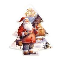 Árvore De Natal Iluminada Com Enfeites Clássicos De Papai Noel – Sofisticação E Magia Natalina - 1