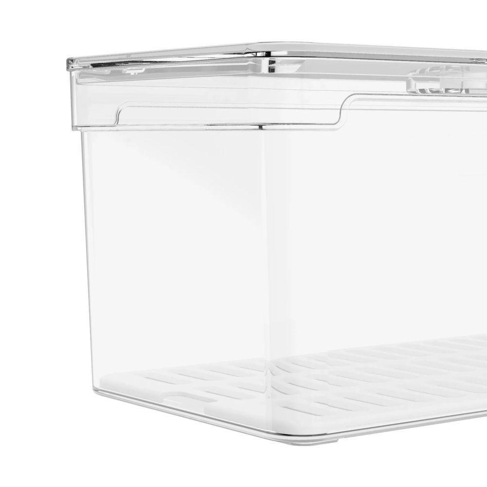 Organizador Cristal 5l Com Tampa - Praticidade E Estilo Na Sua Geladeira - 3