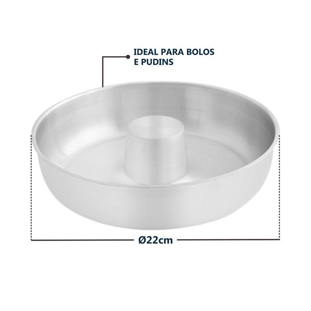 Forma De Alumínio Baixa ø22cm - Cozimento Perfeito Para Bolos E Pudins Irresistíveis - 3