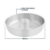 Forma De Alumínio Baixa ø22cm - Cozimento Perfeito Para Bolos E Pudins Irresistíveis - 3