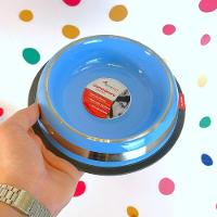 Comedouro Antiderrapante Inox Azul 450ml - Estilo E Conforto Para Seu Pet - 6