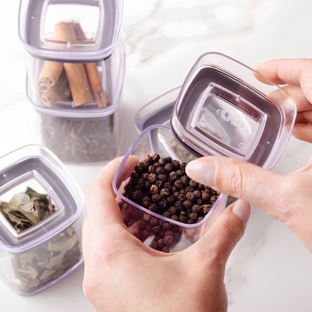 Conjunto Elegante De 6 Potes Herméticos Para Temperos - Organização Prática E Moderna - 3