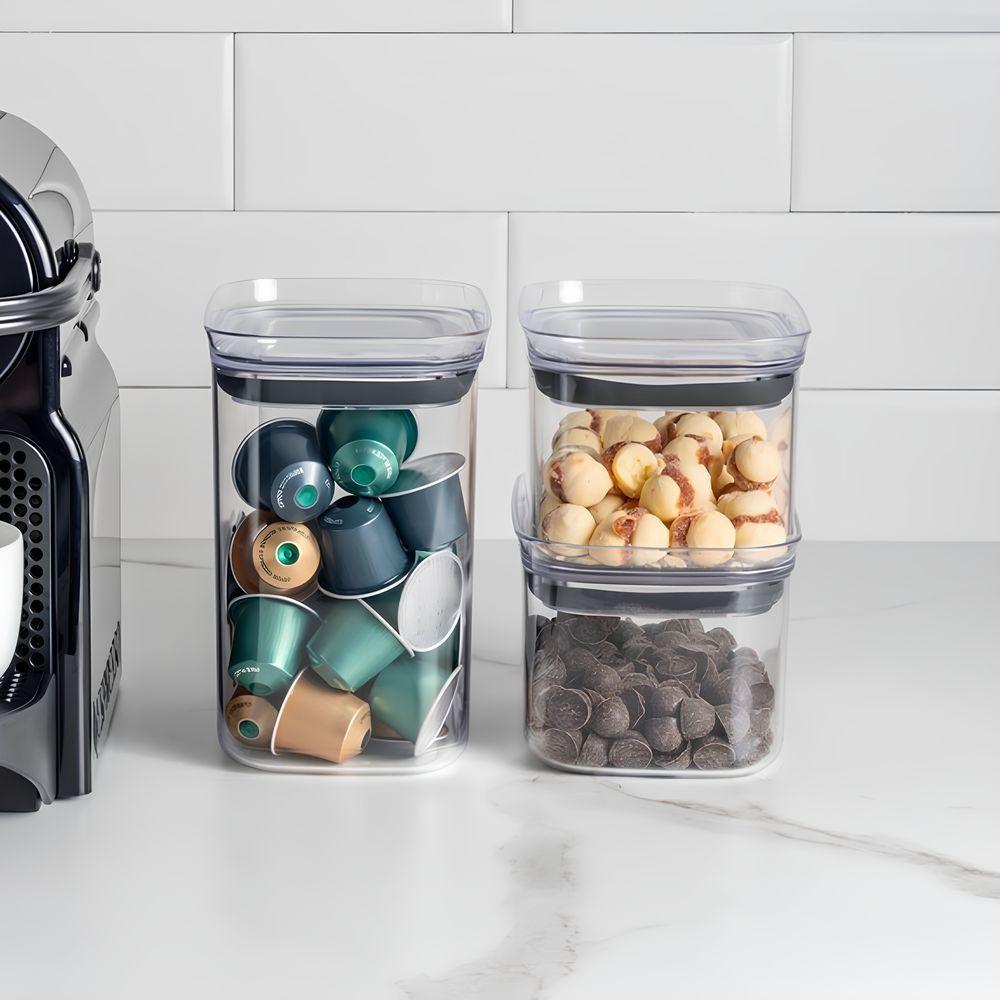 Conjunto Elegante De 6 Potes Herméticos Para Temperos - Organização Prática E Moderna - 5