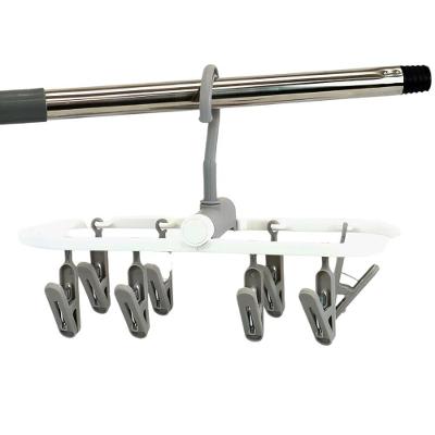 Varal Dobrável Compacto Com 8 Prendedores Coloridos - Secagem Prática E Eficiente