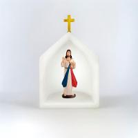 Oratório Iluminado Clássico Branco - Elegância E Luz Para Sua Devoção - 3