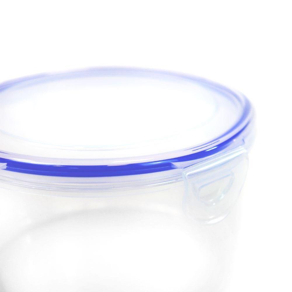 Conjunto Prático De 3 Potes Redondos Com Tampa Hermética Para Alimentos Frescos E Organizáveis - 4