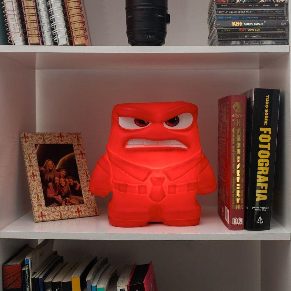 Luminária 3d Raiva - Divertidamente Disney, Bivolt E Divertida Para Todos Os Ambientes - 3