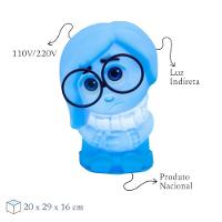 Luminária 3d Tristeza: A Luz Que Acolhe Emoções Disney Divertidamente 110-220v - 4