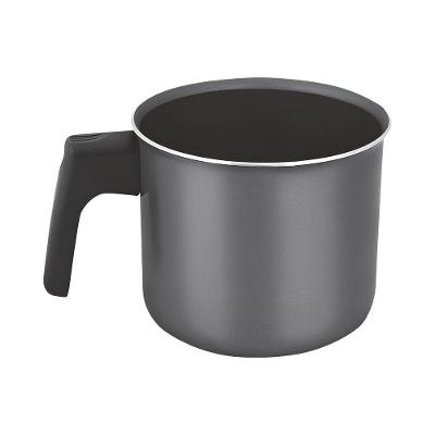 Caneco Prateado Antiaderente 1,1l - Ideal Para Leite E Bebidas Quentes