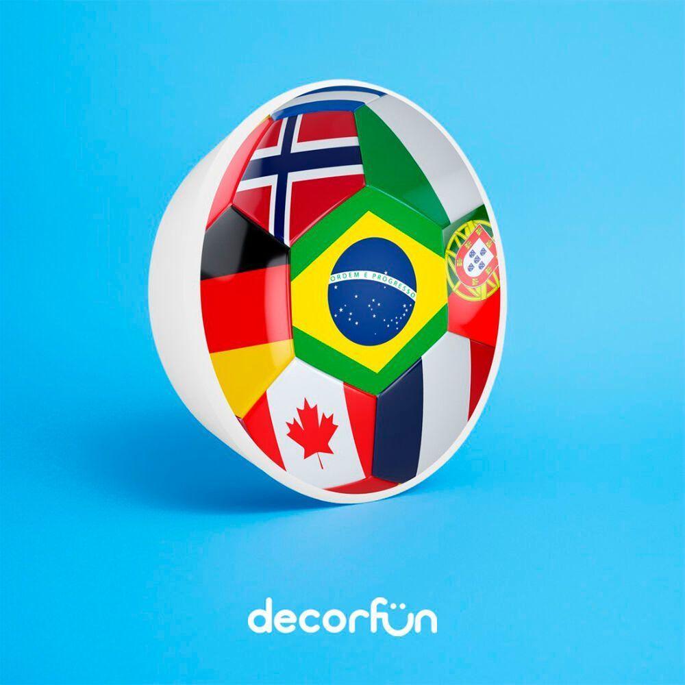 Luz Do Mundo: Luminária De Parede Com Bandeiras - Celebre A Diversidade Cultural! - 5