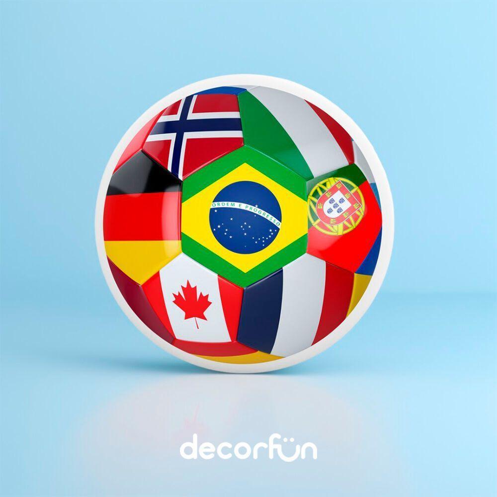 Luz Do Mundo: Luminária De Parede Com Bandeiras - Celebre A Diversidade Cultural! - 6