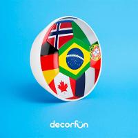 Luz Do Mundo: Luminária De Parede Com Bandeiras - Celebre A Diversidade Cultural! - 5