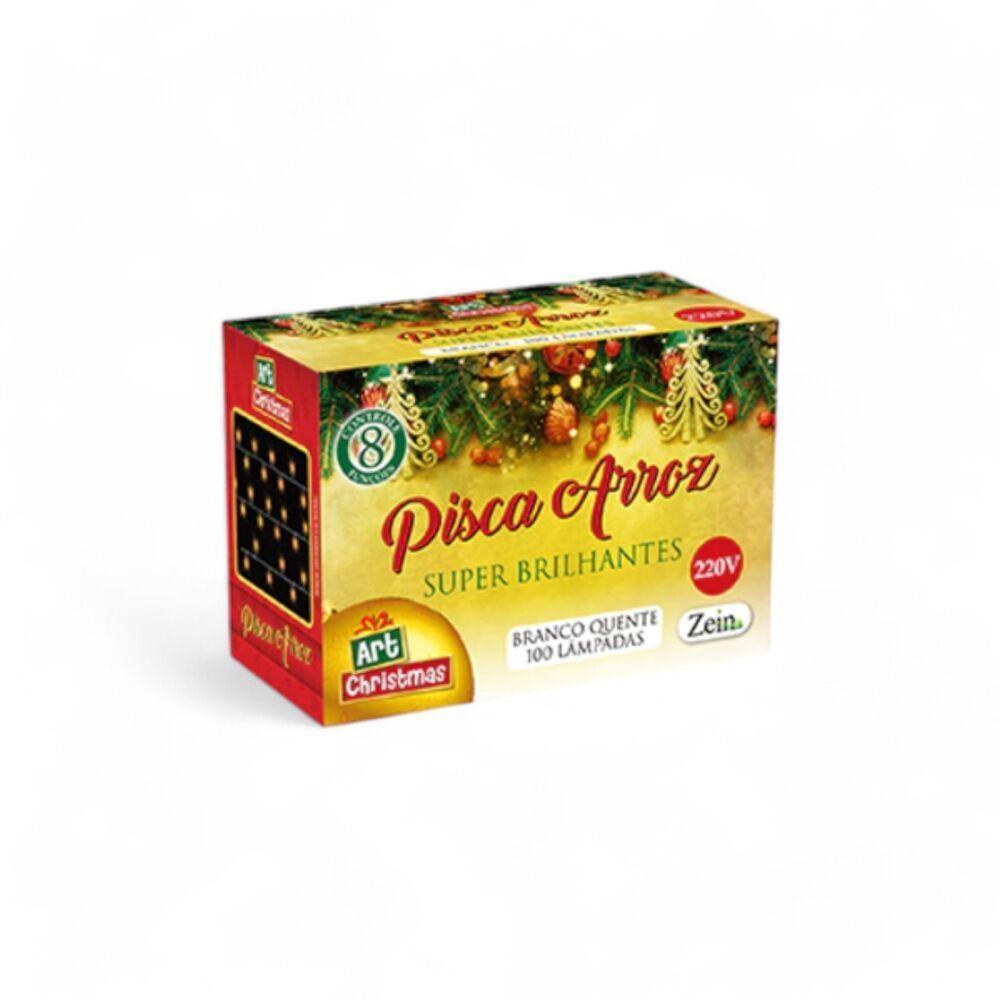 Iluminação Natalina Luxuosa Com 100 Leds Brancos Quentes - Espetáculo Para Seu Lar - 3