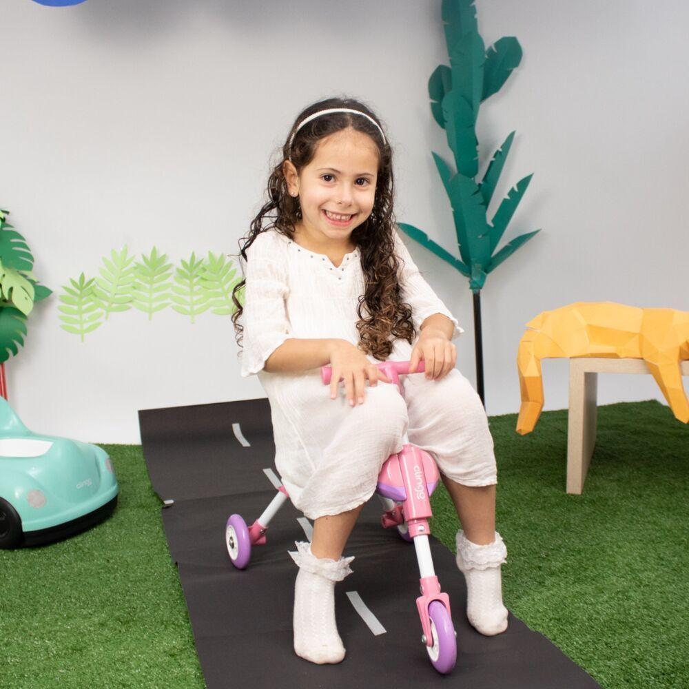Triciclo Infantil Dobrável Rosa E Lilás - Diversão E Conforto Em Grande Estilo! - 2