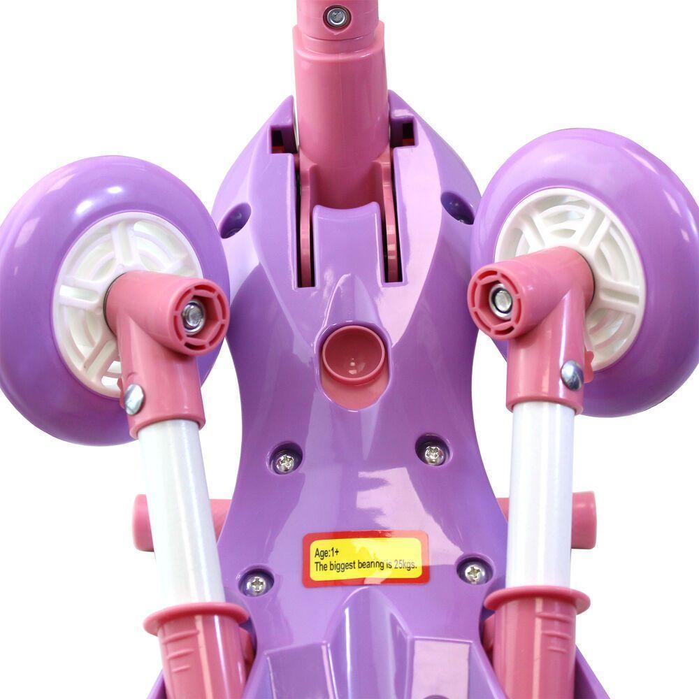Triciclo Infantil Dobrável Rosa E Lilás - Diversão E Conforto Em Grande Estilo! - 3