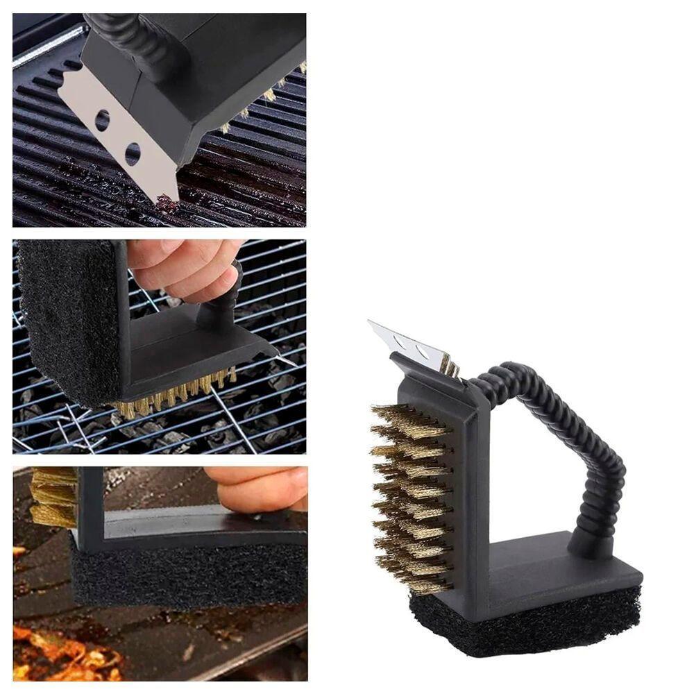 Escova 3 Em 1 Para Limpeza Profunda De Grelhas E Churrasqueiras - 3