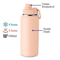 Garrafa Térmica Pêssego 960ml - Estilo E Praticidade Para Suas Bebidas! - 3