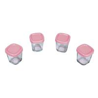 Conjunto Encantado De Potes Rosa Para Bebês - Praticidade E Segurança Na Alimentação