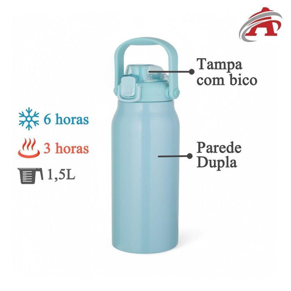 Garrafa Térmica Inox 1,5l Com Alça E Bico – Praticidade E Estilo Para Suas Bebidas! - 3