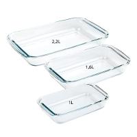 Conjunto Elegante De Travessas Retangulares De Vidro - Sofisticação E Versatilidade Na Mesa! - 5