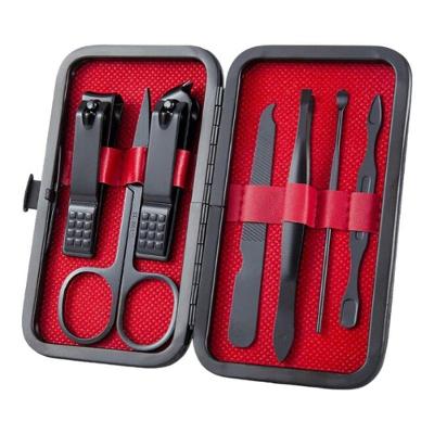 Kit Chic De Manicure 7 Peças Em Aço Inoxidável Preto - Elegância E Precisão Nas Suas Mãos