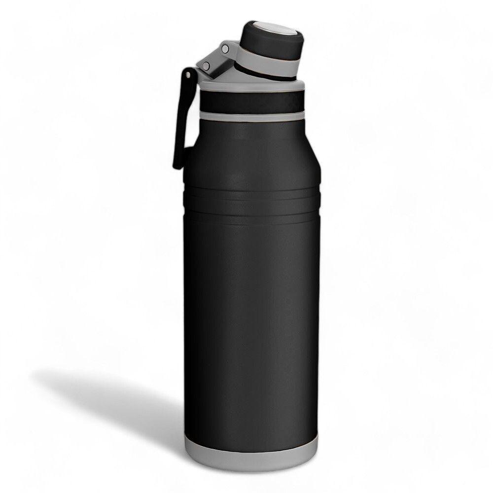 Garrafa Térmica Elegância Preta Com Alça - 1,2l Para Viagens E Uso Diário - 3