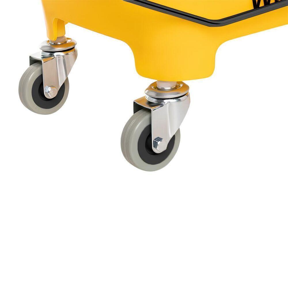 Carro Balde Profissional 20l Amarelo Com Divisão De água E Espremedor Ergonômico - 2