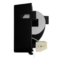 Dispenser Elegante E Prático Para Toalha Bobina - Preto, Ideal Para Ambientes Movimentados