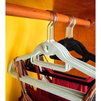 Cabide Veludo Ultra Fino - Conjunto 3 Peças Preto Para Closet Organizado E Sofisticado - 5