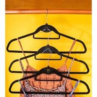 Cabide Veludo Ultra Fino - Conjunto 3 Peças Preto Para Closet Organizado E Sofisticado - 6