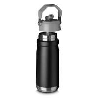 Garrafa Térmica Premium 650ml Em Aço Inox Preta Com Alça E Bico - Elegância E Praticidade - 2