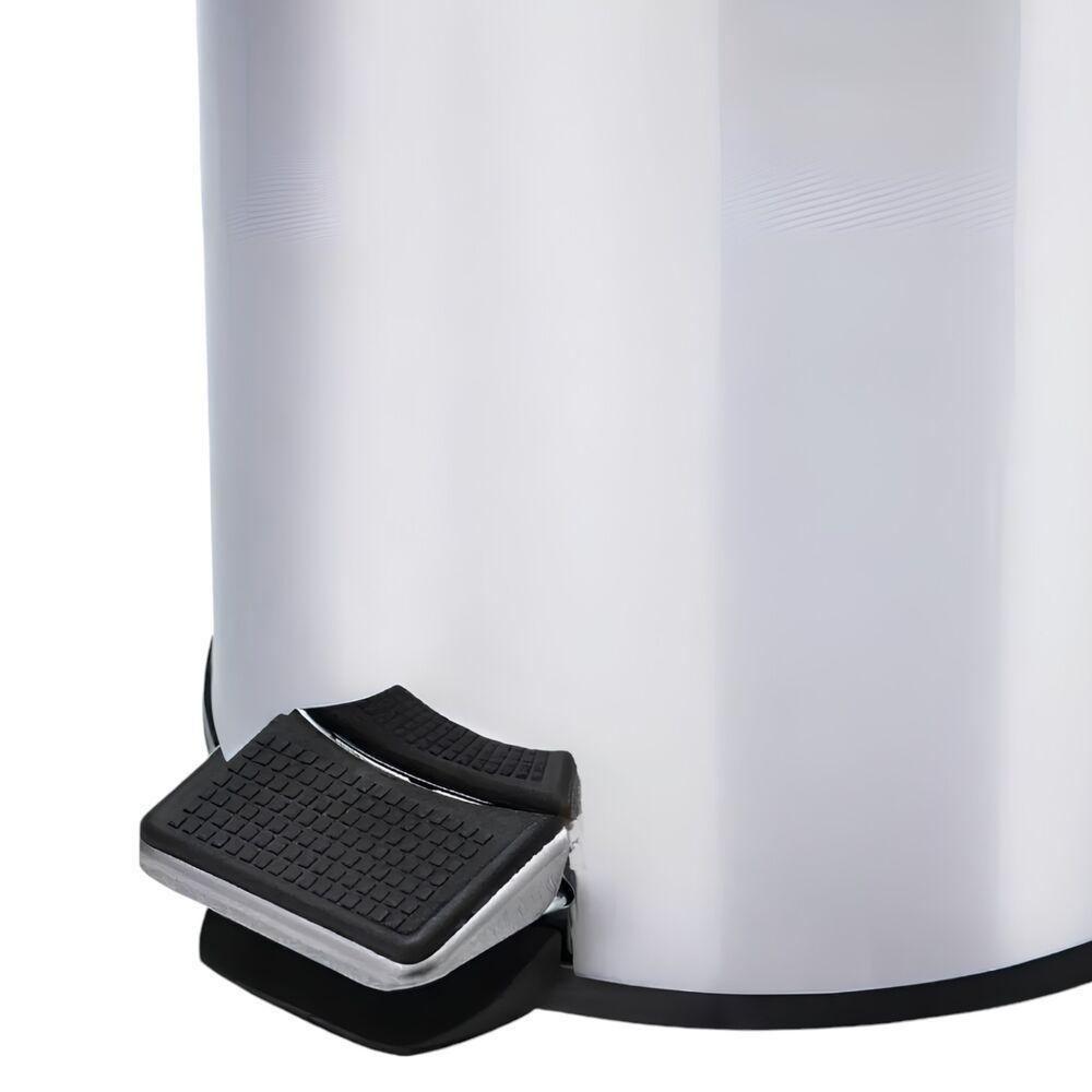 Lixeira Inox Redonda Com Pedal 20l - Elegância E Praticidade Para Seu Ambiente - 2
