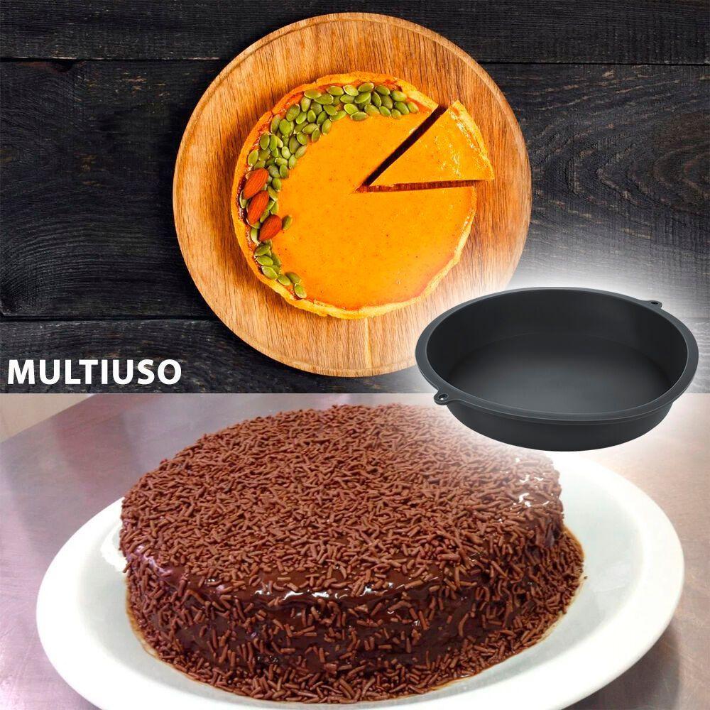 Forma De Bolo Em Silicone Flexível 24cm - Praticidade E Sabor Para Suas Receitas! - 4