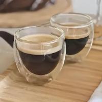 Conjunto Sofisticado De Copos De Vidro Borossilicato Com Isolamento Térmico - 80ml - 1