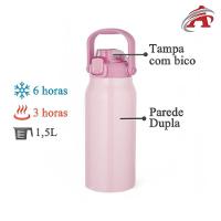 Garrafa Térmica Rosa 1,5l - Estilo E Praticidade Para Suas Bebidas Sempre Perfeitas - 3