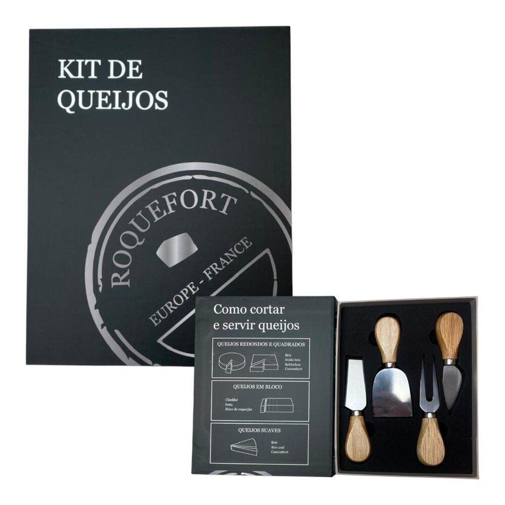 Conjunto Elegante Para Degustação De Queijo - 4 Peças Com Caixa Criativa - 6