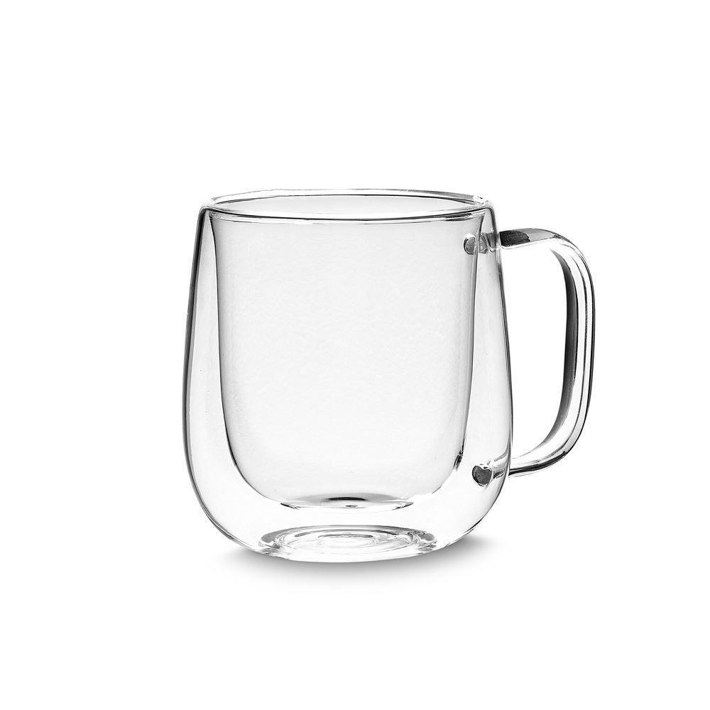 Caneca Elegante De Vidro Borossilicato 250ml - Isolamento Térmico Com Estilo E Funcionalidade - 1