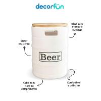 Banco Iluminado Estilo Barril De Cerveja - Sofisticação E Versatilidade Para Sua Decoração - 5