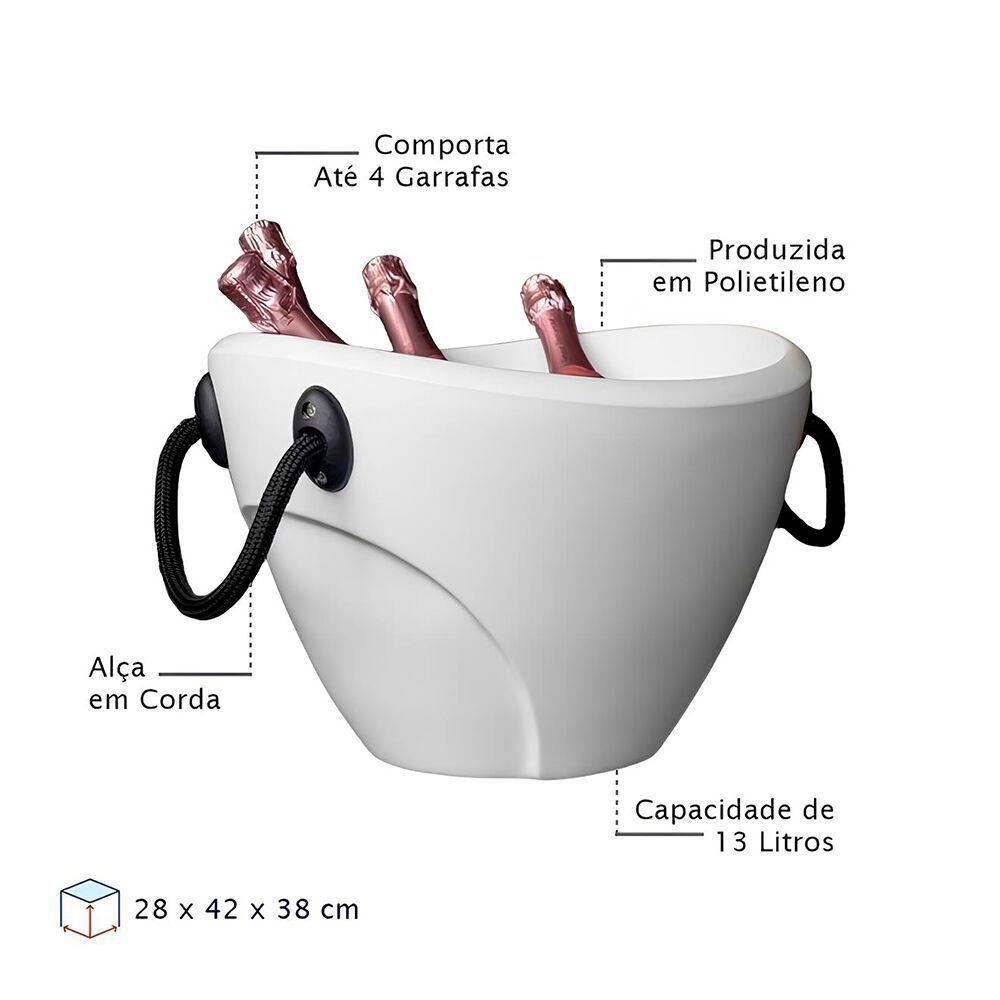 Balde De Gelo Luxuoso Para 4 Garrafas - 13l Para Festas Deslumbrantes - 2