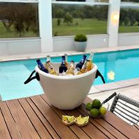 Balde De Gelo Luxuoso Para 4 Garrafas - 13l Para Festas Deslumbrantes