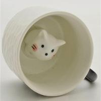 Xícara Fofa 220ml Com Gatinho Branco Para Café E Chá - Estilo E Charme Em Cada Gole - 3