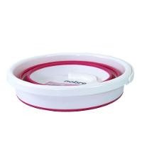 Balde Dobrável De 12l - Estilo Prático Nas Cores Branco E Rosa Para Sua Casa - 3
