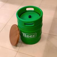 Cooler Decorativo Barril 28l Com Tampo Verde Para Bebidas Em Festas E Eventos - 3